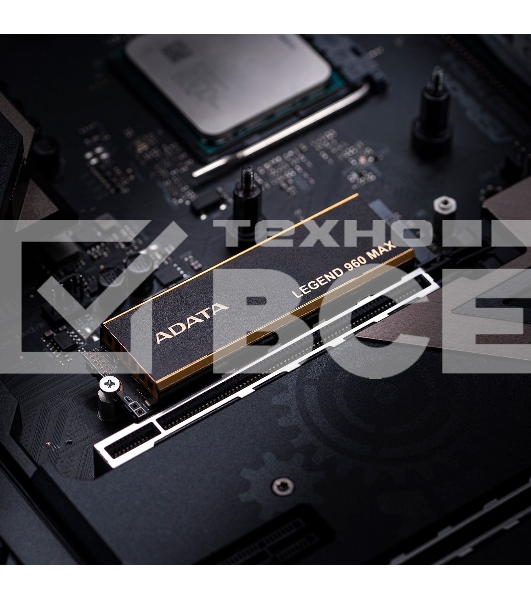 Накопитель SSD ADATA LEGEND 960 MAX, 1Tb, PCIe 4.0 x4, M.2 2280, NVMe, R/W 7400/6000, с радиатором
