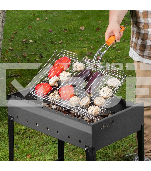 Решетка гриль 315х410х70мм объемная хромир. Camping Palisad
