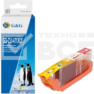 Картридж струйный G&G GG-CLI-471XLY желтый (10.8мл) для Canon TS5040/MG5740/MG6840/MG7740