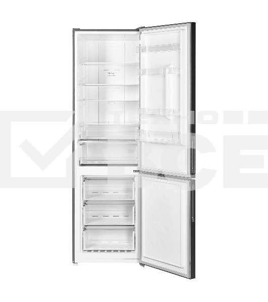 Холодильник Maunfeld MFF200NFХ10 Inverter нержавеющая сталь двухкамерный 271/106л морозилка снизу, No Frost