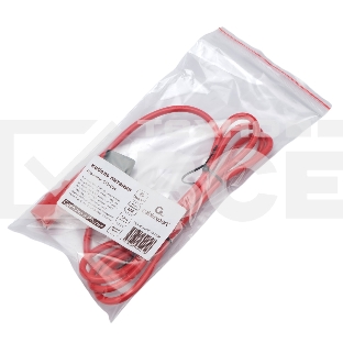 Кабель питания Cablexpert Россия PC-189-VDE-R-1.8M, C13-С14, 3x0.75мм2, 10A, с заземлением, медь, 1.8м, красный, пакет