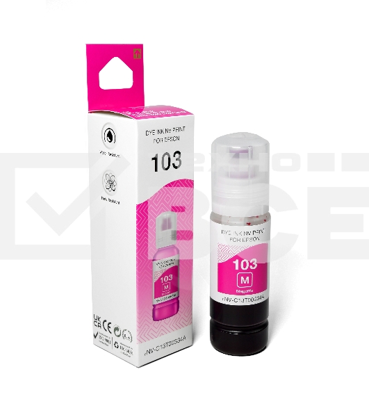 Чернила 103 (NV-C13T00S34A) для Epson L1110, L3100 (70 мл) Magenta (в коробке) совместимые