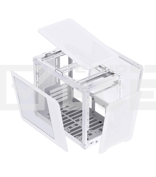 Корпус без блока питания JONSBO C6 MAX Handle, Mini-Tower, TG, no fan, 1xUSB-A 3.0 + 1xUSB-C 3.1, mATX, mITX White