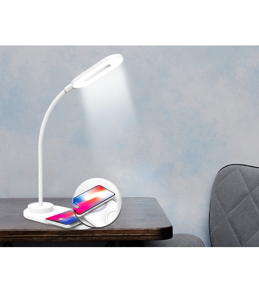 Светодиодная настольная лампа Ambrella light DE588 WH белый LED 3000-6400K 3W