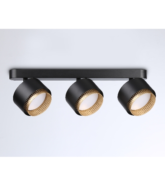 Светильник Ambrella light TN71295/3 BK/GD черный/золото GX53/3 max 12W 400*95*137