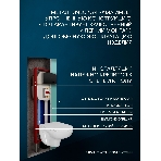 Комплект BAU 6 в 1: рамная инсталляция, унитаз подвесной безободковый Bau Novo, быстросъемное сиденье микролифт, кнопка смыва BAU Soul, черная матовая, фото 1