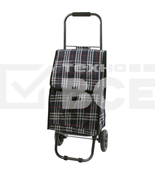 Тележка с сумкой Рыжий кот D203ECO Tartan, до 30 кг