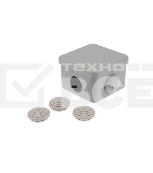 Коробка распаячная ОУ, 65x65x50, IP54 (УПрк 65*65/45.2.3) Rexant
