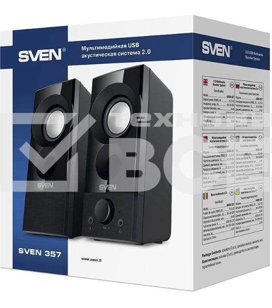 Колонки Sven 357, чёрный (6 Вт, питание USB)
