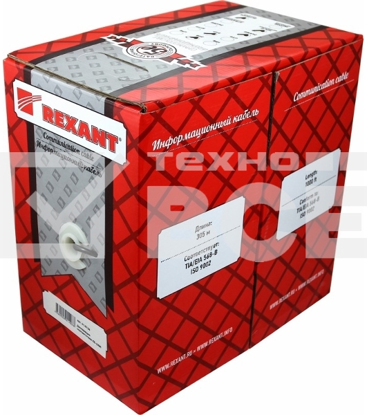 Кабель витая пара Rexant FTP 1PR 24AWG, CAT5e (бухта 305 м)