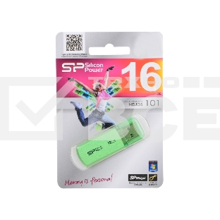 Флеш диск Silicon Power 16Gb Helios 101 SP016GBUF2101V1N USB2.0 зеленый