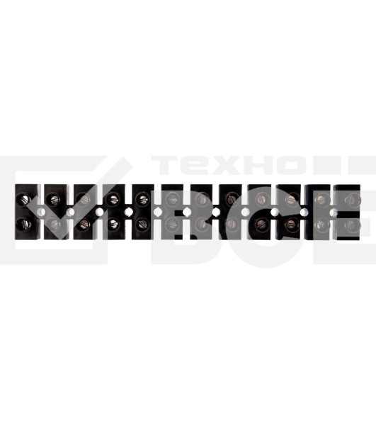 Клеммная винтовая колодка KВ-35 10-35, ток 80 A, полипропилен черный Rexant (10 шт./уп.)