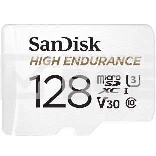 Флеш карта microSD 128GB SanDisk microSDXC Class 10 UHS-I U3 V30 High Endurance Video Monitoring Card