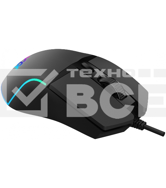 Мышь проводная Acer OMW121 черный, 6400 dpi, USB, кнопки - 6