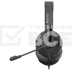 Наушники с микрофоном A4Tech HU-10 черный 2м накладные USB оголовье, фото2