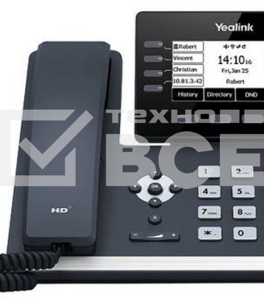 Телефон IP YEALINK SIP-T53, 12 аккаунтов, USB, GigE, без БП, шт
