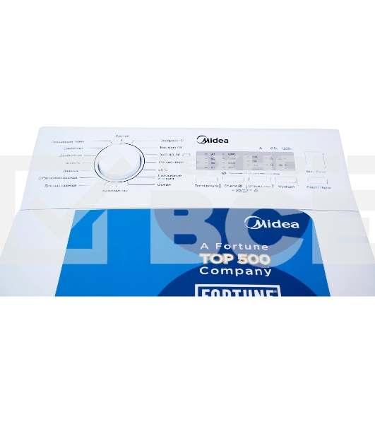 Стиральная машина Midea MFE11W65/W-C белая, загрузка вертикальная 6.5кг, 1600 об/мин., класс: A+++