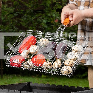 Решетка гриль 315х410х70мм объемная хромир. Camping Palisad