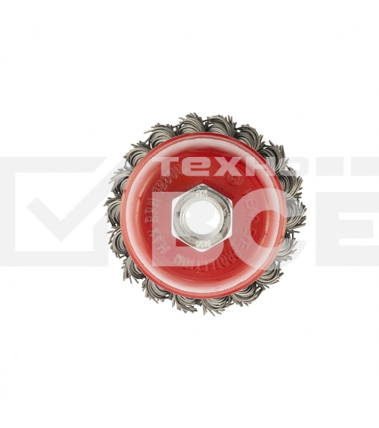 Щетка Matrix для УШМ, 75 мм, М14, Чашка, крученая проволока 0,8 мм