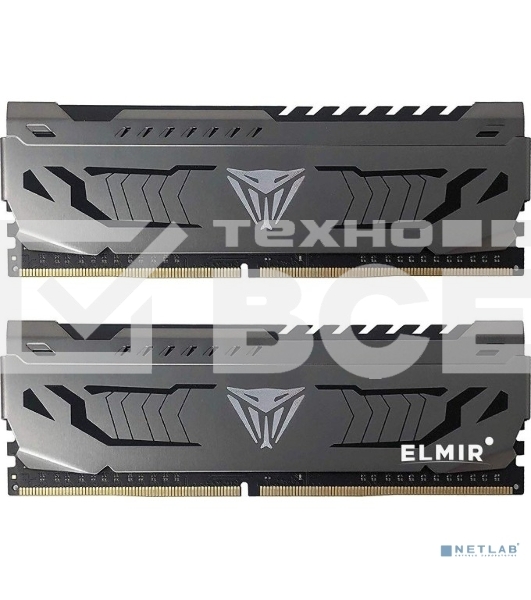 Оперативная память Patriot Viper Steel, DDR4, 16GB (2x8 GB), 3000 MHz, CL16, радиатор, чёрный
