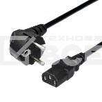 Кабель питания GoPower евровилка CEE 7/7-C13 1.2м ПВХ 0.75мм черный (1/10/200), фото2