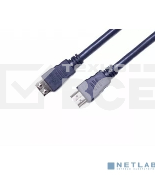 Кабель HDMI CP-HM-HM-1.8M Wize, 1.8 м, v.2.0, K-Lock, soft cable, 19M/19M, позол.разъемы, экран, темно-серый, пакет
