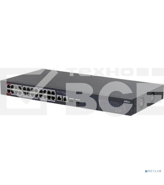 Коммутатор Dahua DH-CS4226-24ET-240 (L2) 24x100Мбит/с 2x1Гбит/с 2xКомбо(1000BASE-T/SFP) 240W управляемый