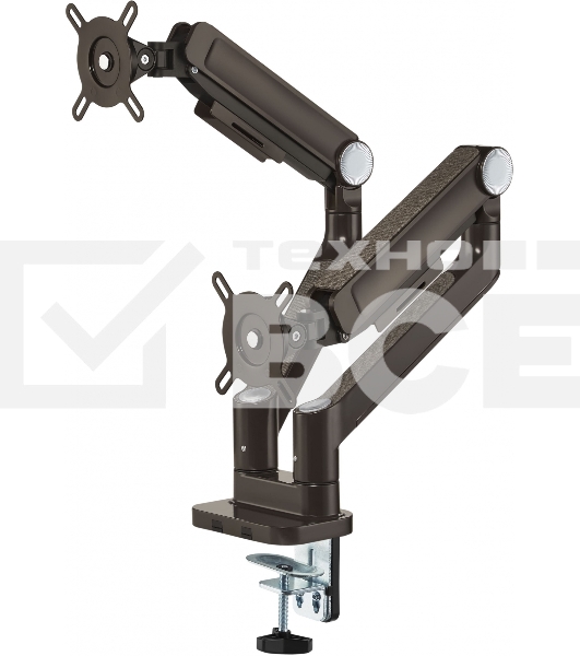 Кронштейн для мониторов Ultramounts UM733BR черный/коричневый 17'-32' макс.8кг крепление к столешнице поворот и наклон