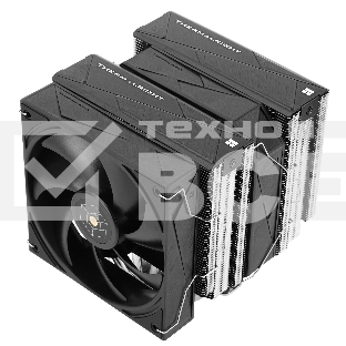 Кулер для процессора Thermalright Royal Pretor 130 (4-pin PWM, 158mm, Ni/Cu, 6x6mm, 1x120+1x130mm, 80.45CFM/81.88CFM, 29.4dBA/28.3dBA, 2150PM/1750RPM, S: 1200, 1700, 1851, 2011, 2066, 115X, AM4, AM5, silver, black)