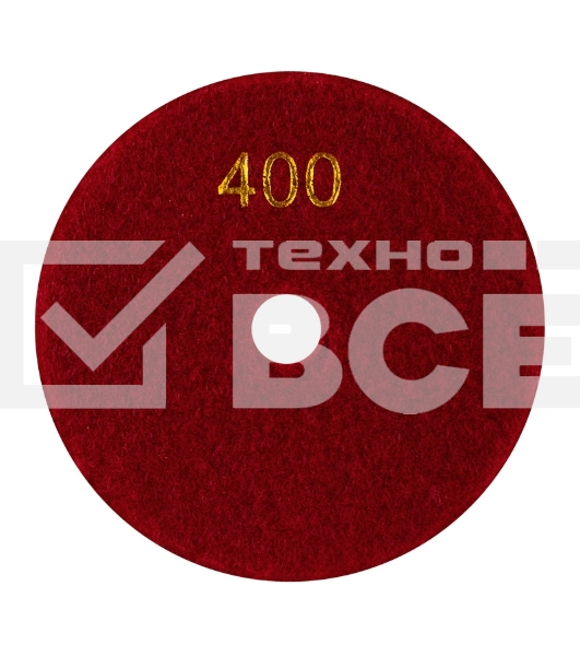 Круг алмазный KRANZ гибкий шлифовальный Черепашка 125 мм, P400, сухое/мокрое шлифование