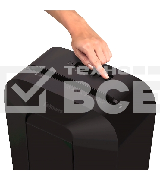 Шредер Fellowes PowerShred LX41 черный (секр.P-4)/перекрестный/8лист./17лтр./скрепки/скобы/пл.карты