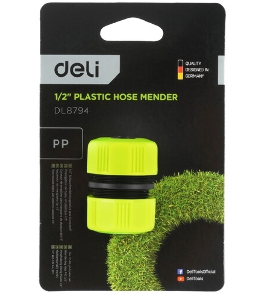 Муфта-соединитель для поливочных шлангов 1/2'' Deli DL8794 ударопрочный пластик