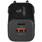 Сетевое зарядное устройство Cablexpert MP3A-PC-43, 30Вт, 3А, быстрая зарядка QC3.0/PD, 2 порта: USB и Type-C, черный, пакет, фото9