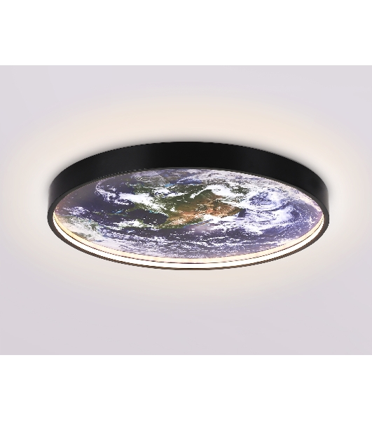 Настенно-потолочный светодиодный светильник Ambrella light FW11132 BK черный 18W LED 3000-6400K D300*38