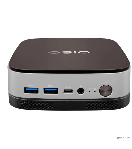 Мини ПК Osio BaseLine B51i-017 i5 1235U (1.3) 16Gb SSD 512Gb Iris Xe Win 11Pro 64 GbitEth WiFi BT 59.85W коричневый/серебристый