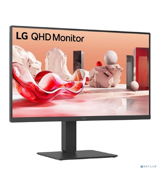 Монитор 27' LG 27BA65QB-B IPS 2560x1440, 100 Гц, 5 мс, 16:9, 350 кд/м², 2xHDMI 2.0, DP 1.4, USB-C (65 Вт), USB Hub (2x USB 3.0), динамики (2x5 Вт), HDR10, черный