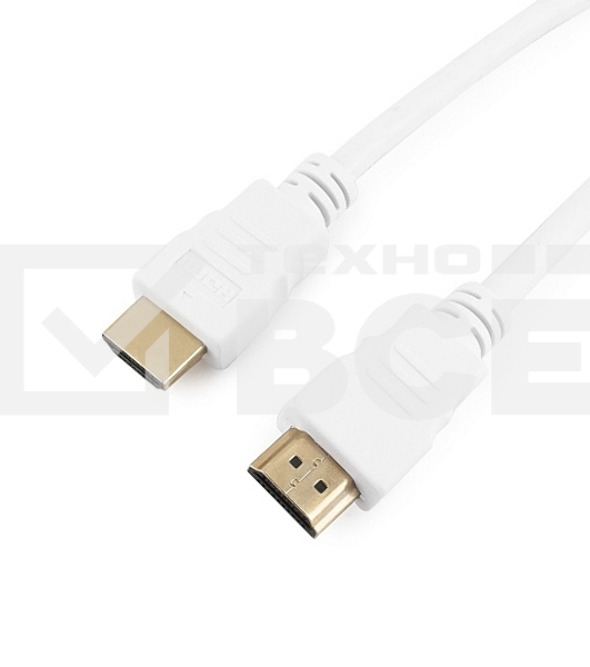Кабель Cablexpert HDMI CC-HDMI4-W-10, 19M/19M, v2.0, медь, позол.разъемы, экран, 3 м, белый, пакет