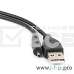 Кабель Gembird/Cablexpert CC-USB-AMP25-0.7M AM/DC 2,5мм 5V 2A (для планшетов Android), 0.7м, экран, черный, пакет, фото2