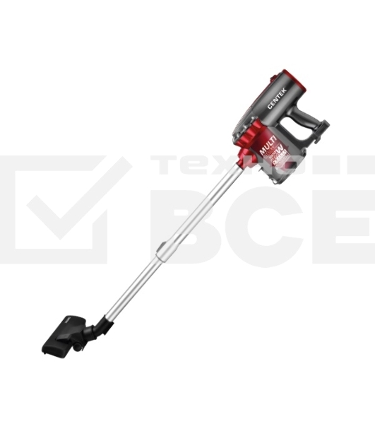 Пылесос вертикальный Centek CT-2561 красный/черный, питание от сети, 150 Вт, уборка сухая, пылесборник 0.5 л