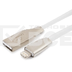 Кабель Cablexpert для Apple CC-G-APUSB01W-3M, AM/Lightning, серия Gold, длина 3м, белый, блистер, фото 1