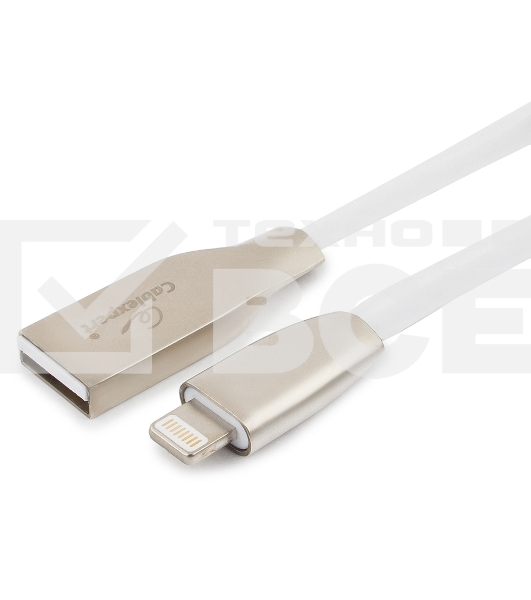 Кабель Cablexpert для Apple CC-G-APUSB01W-3M, AM/Lightning, серия Gold, длина 3м, белый, блистер