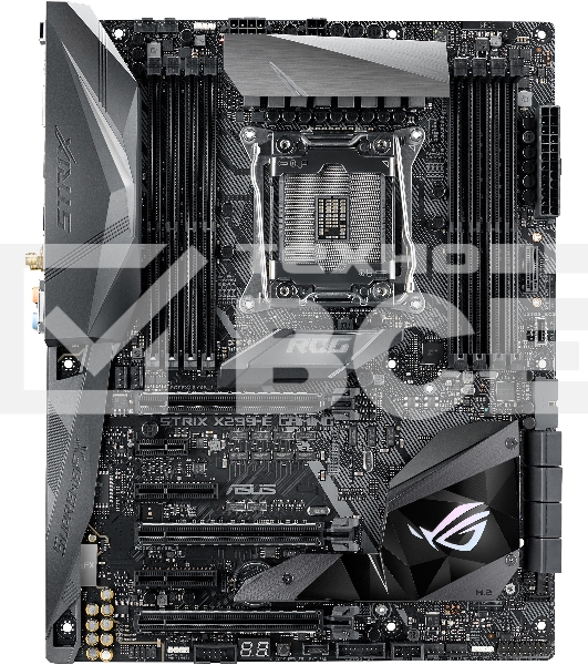 Материнская плата ASUS ROG STRIX X299-E GAMING II, LGA 2066, Intel X299, 8xDDR4, 8xSATA, 3xM.2, 1xPCIe 3.0 x8, 2xPCIe 3.0 x16, 1xPCIe x4, 1xPCIe x1, 2x 2.5Gb LAN, 1xUSB 3.2 Gen 2, 3xUSB 3.2 Gen 2, 2xUSB 2.0, 5x3.5 мм, 7.1, ATX
