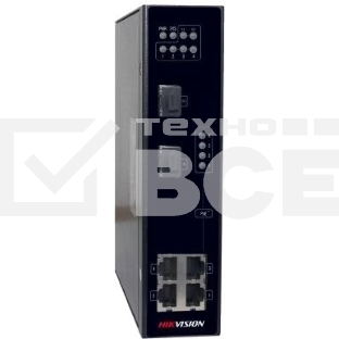 Коммутатор Hikvision DS-3T0306P 4x100Mb 2SFP 4PoE+ 120W неуправляемый