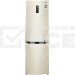 Холодильник LG GA-B419SEUL бежевый двухкамерный 223/79л морозилка снизу, No Frost, фото 1