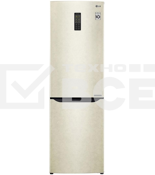 Холодильник LG GA-B419SEUL бежевый двухкамерный 223/79л морозилка снизу, No Frost