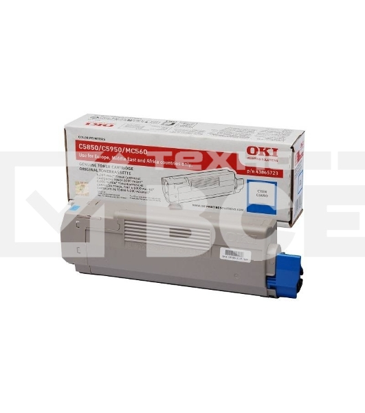 Картридж лазерный Oki C5850/5950/MC560 6K (голубой)