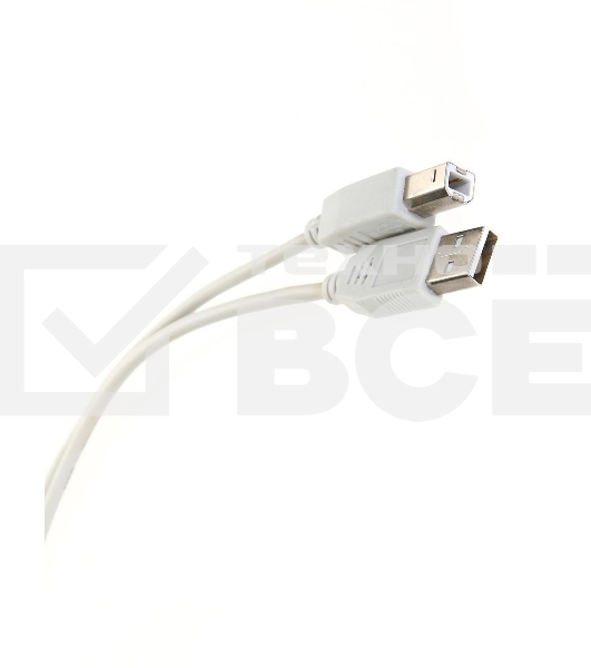 Кабель AM/BM USB2.0 3м Telecom USB 2.0  A-->B 3.0m, белый/серый, TC6900-3.0M