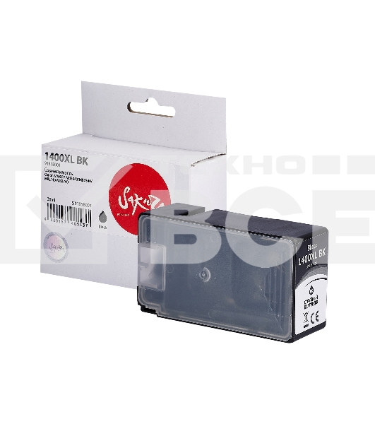 Струйный картридж Sakura 9185B001 (1400XL BK) для Canon, черный, 36 мл., 1200 к.