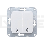 Переключатель DEA 2кл прох. с/у 10А мех. Бел KRANZ (1/10/120), фото2