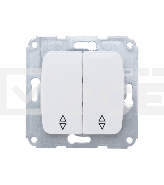 Переключатель DEA 2кл прох. с/у 10А мех. Бел KRANZ (1/10/120)